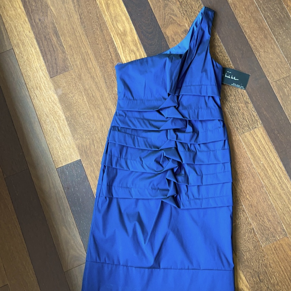 Nicole Miller one shoulder stretch dress